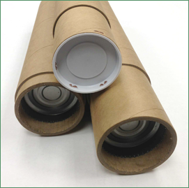 Three heavy-duty telescopic kraft mailing tubes